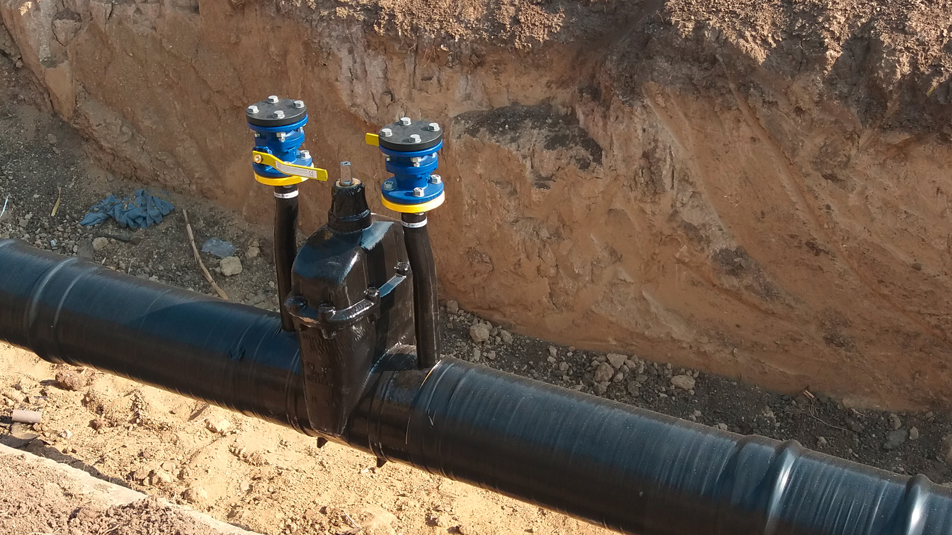 Vană DN 300 cu puncte de purjare instalată la Brno