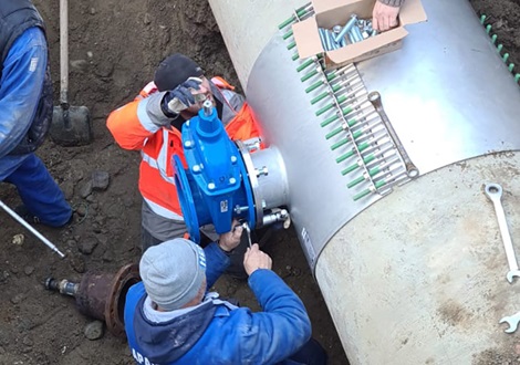 Colier de reparație și vana AVK