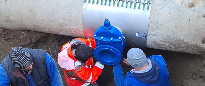 Colier de reparație și vana AVK montate în Vâlcea