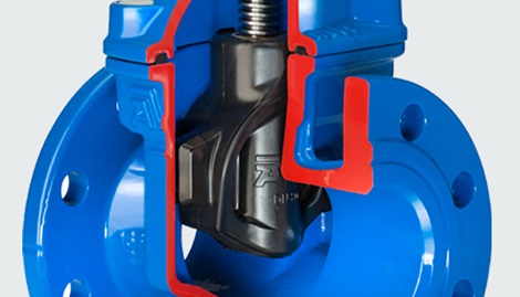 Vană cu sertar pană cauciucat AVK în secțiune