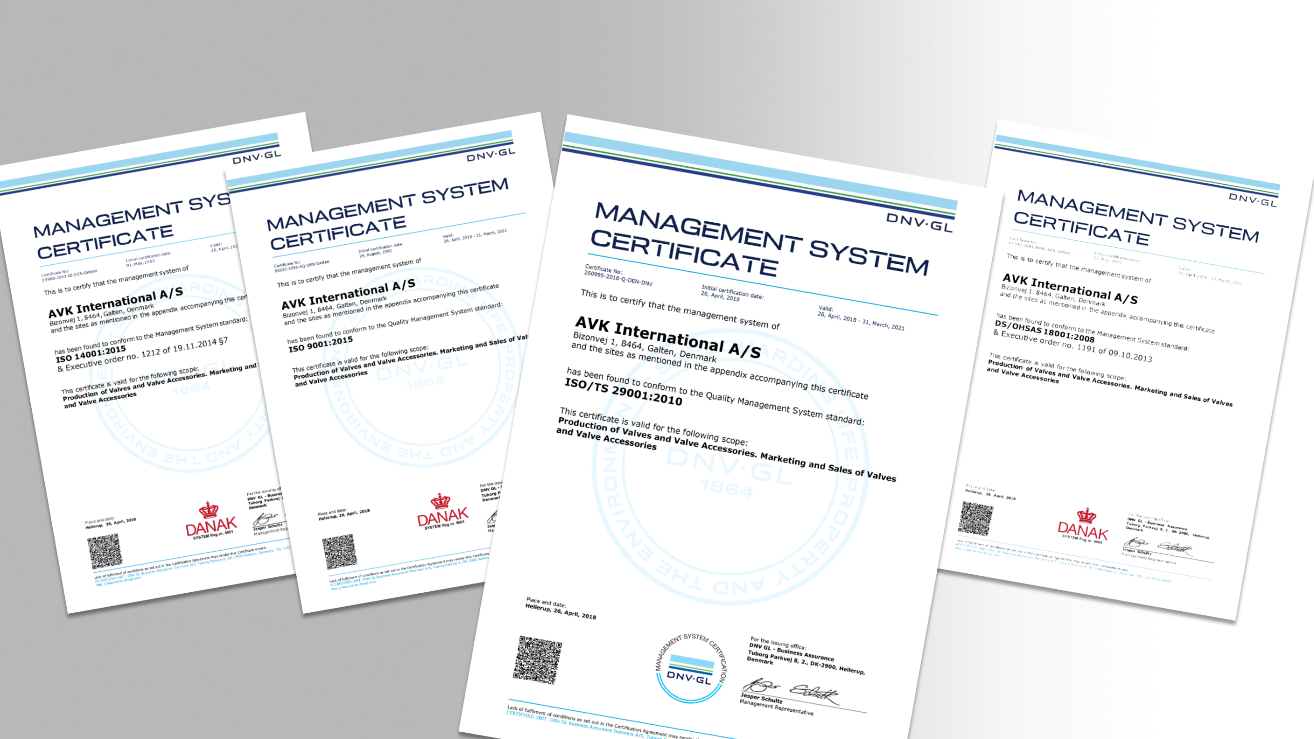 Certificat  ISO TS 29001 pentru AVK