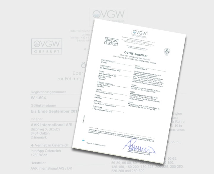 Certificat OVGW 