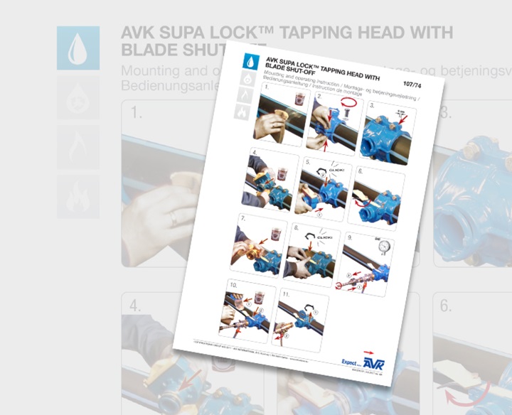 Supa Lock instrucțiuni de montaj pentru cap de racordare cu lamă obturatoare
