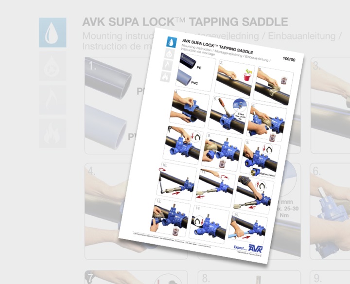 Supa Lock instrucțiuni de montaj pentru șa de branșament pentru conducte din PE sau PVC