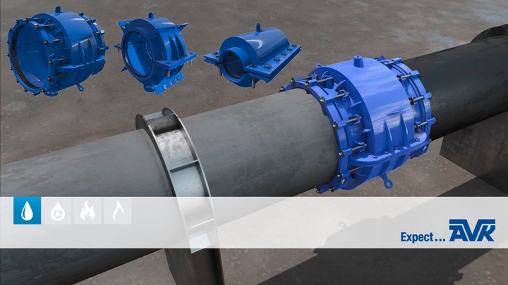 Coliere de reparație din oțel Hydro stop